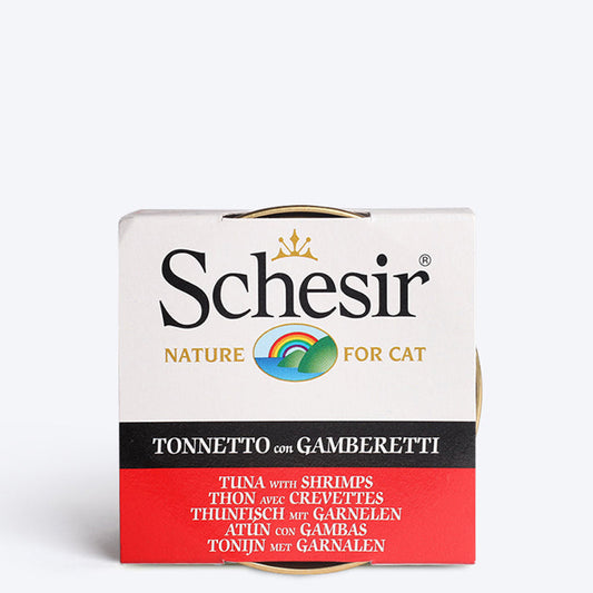 Schesir 51% Tuna with Shrimps Wet Cat Food - 85 g