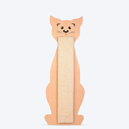 Trixie Cat Shaped Cat Scratching Board - Beige - 2 Feet