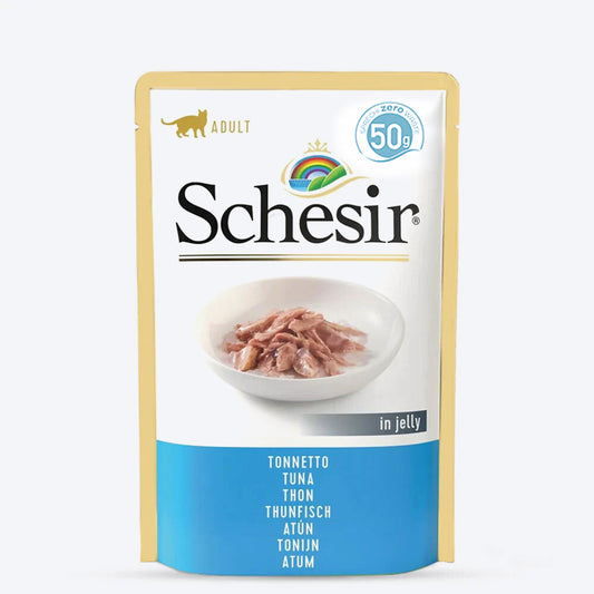 Schesir 55% Tuna Jelly Wet Cat Food Pouch - 50 g